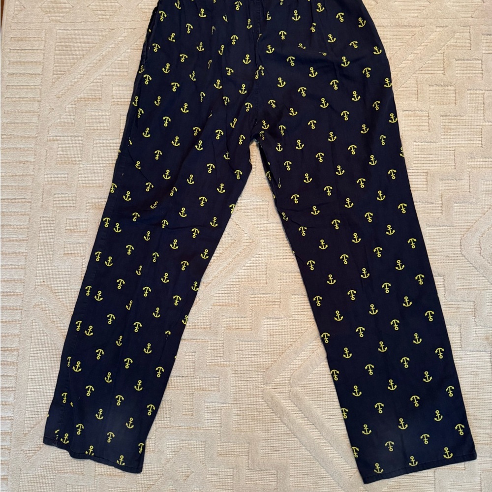 Old Navy Dark Blue Pants with Yellow Anchor Design